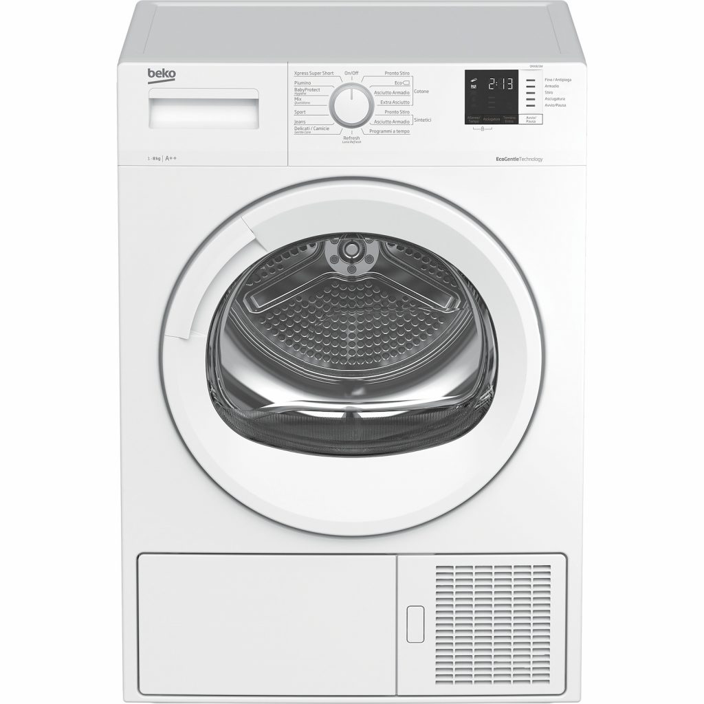 Beko Asciugatrice 8 Kg A++ Pompa di Calore Libera Installazione Frontale Bianco