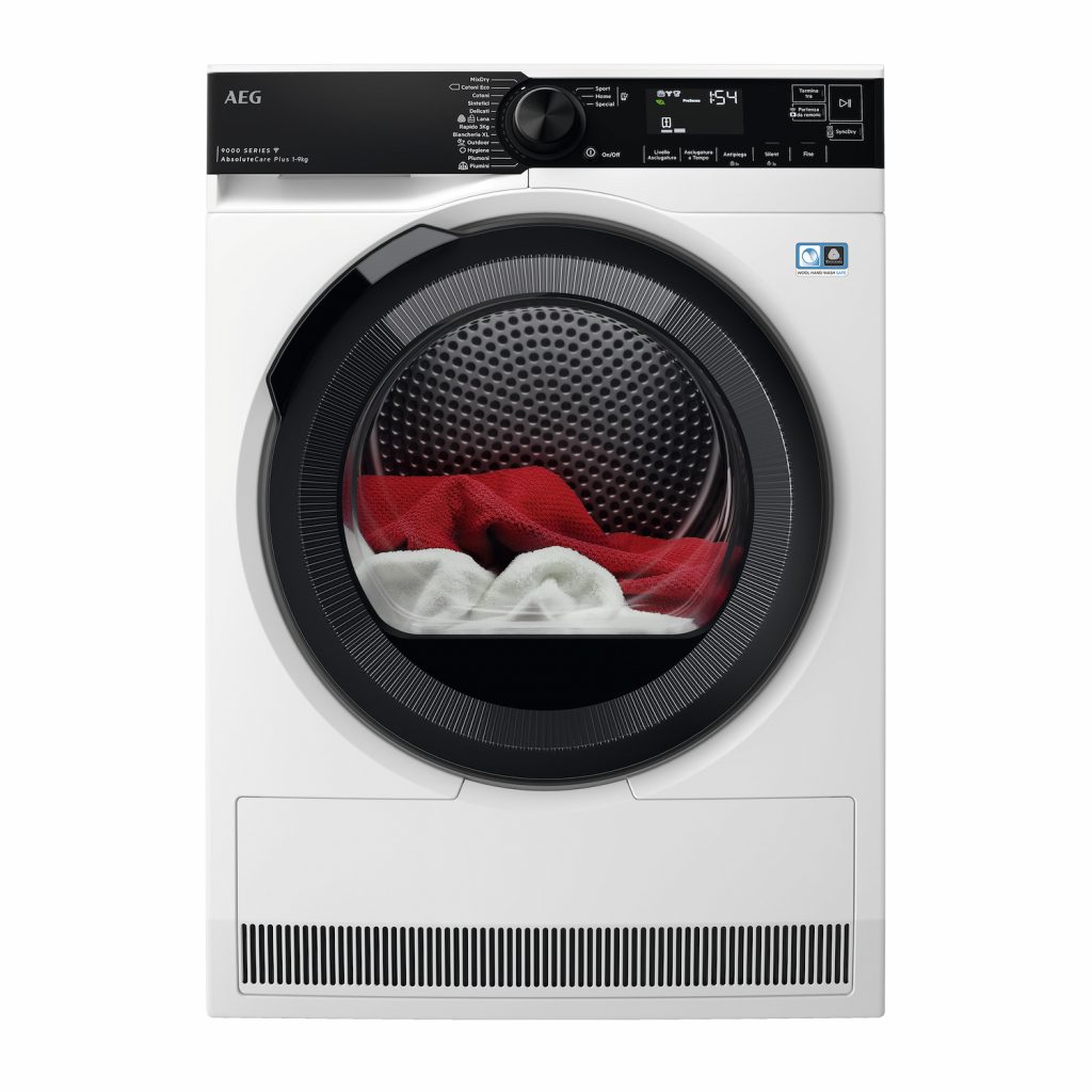 AEG Asciugatrice Serie 9000 Pompa di Calore 9 Kg Classe A+++ Inox Wi-Fi