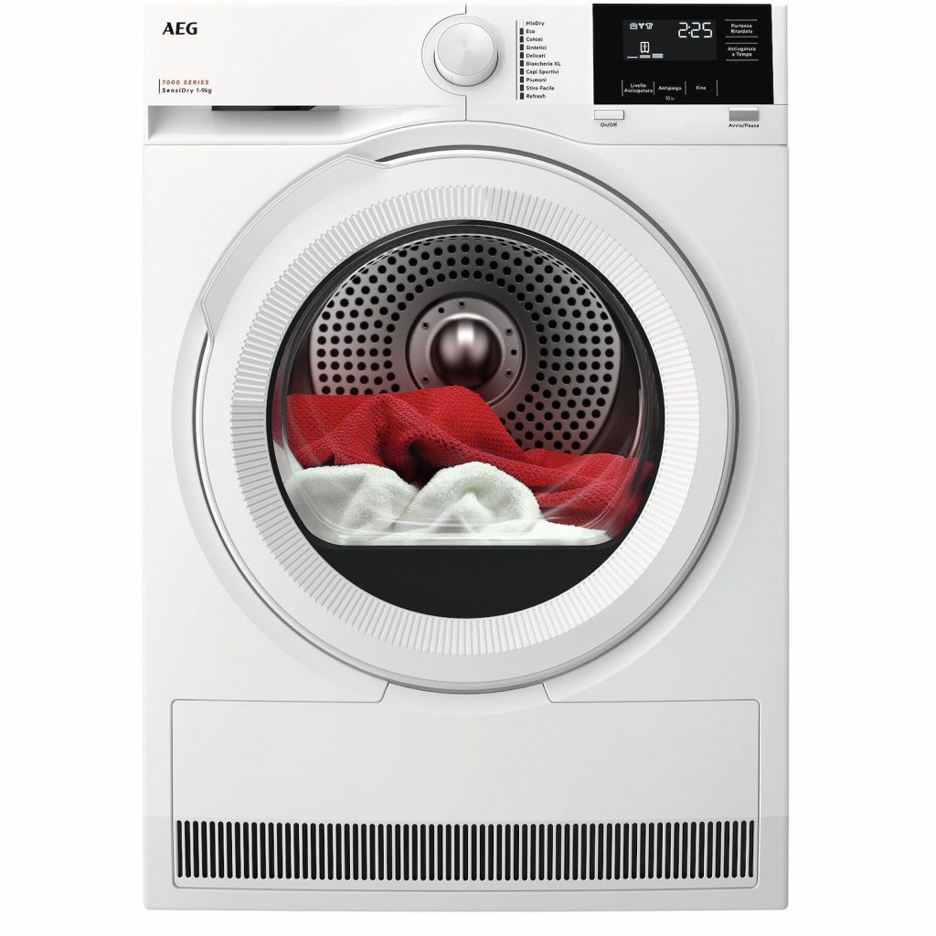 Asciugatrice AEG Serie 7000 SensiDry 9 Kg Classe A+++ Funzione Vapore