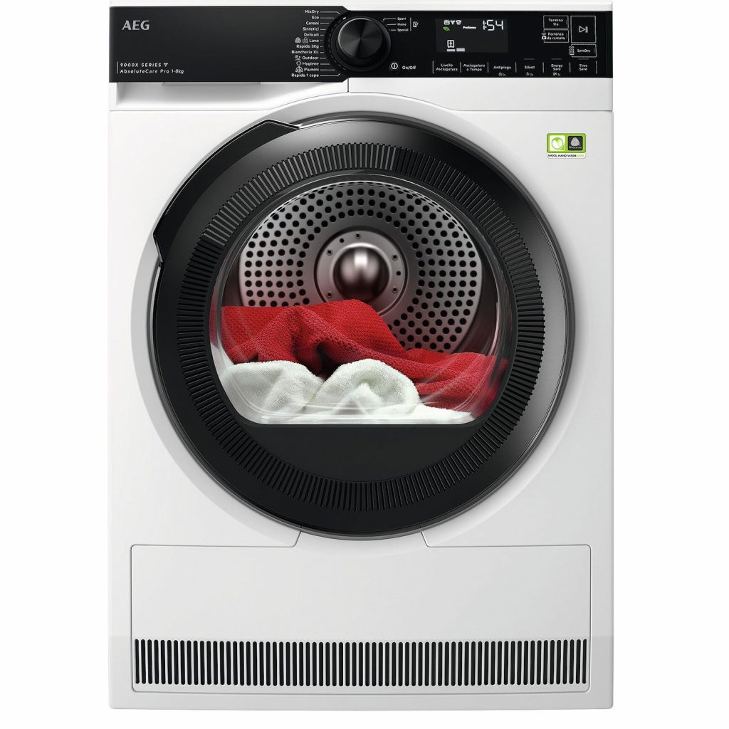 AEG Asciugatrice Pompa di Calore Serie 9000 8 Kg Classe A+++ Funzione Vapore